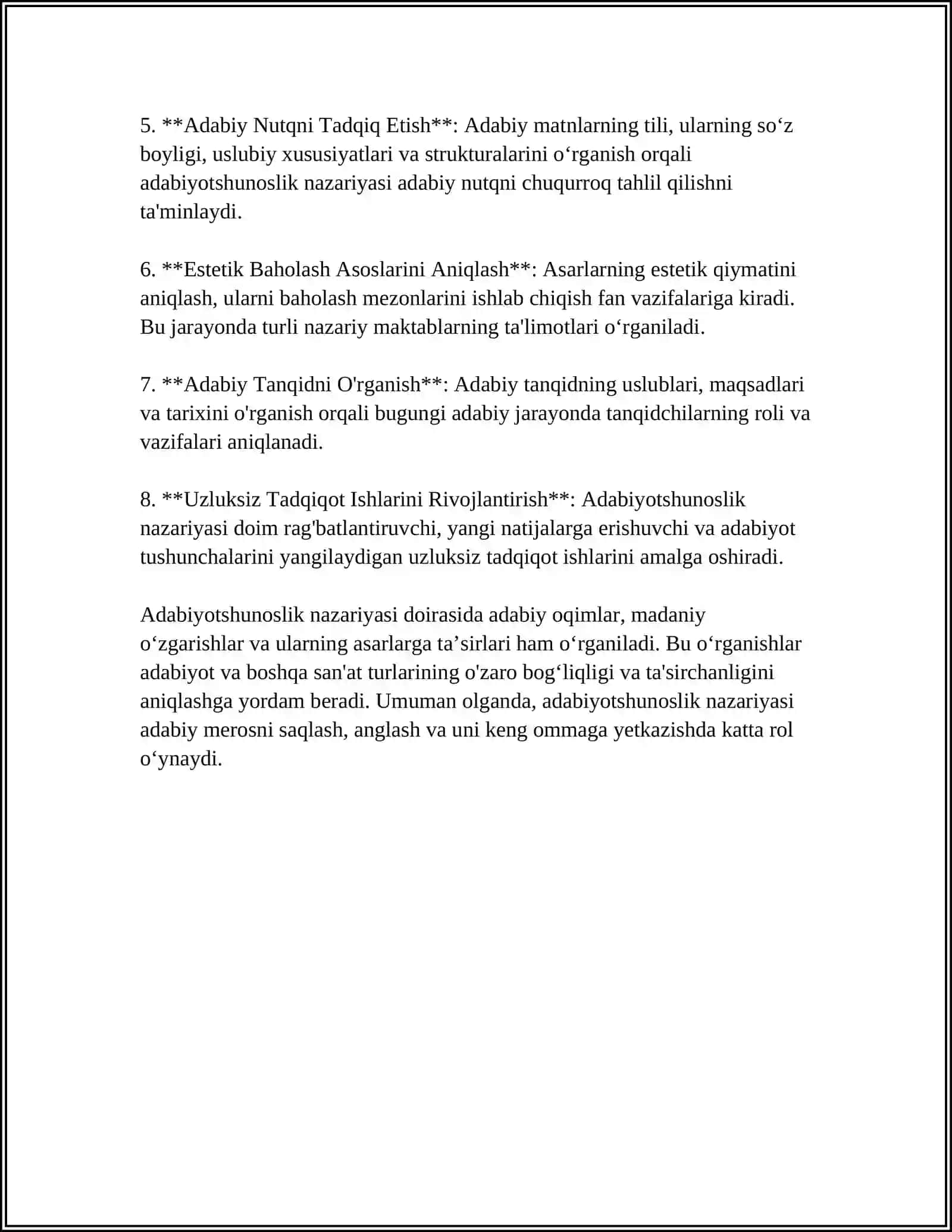 ADABIYOTSHUNOSLIK NAZARIYASI FANINING MAQSADI VA VAZIFALARI 4