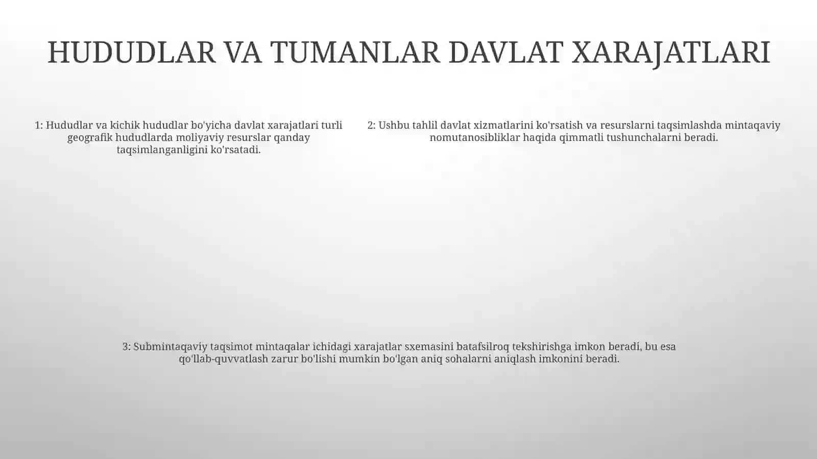 Byudjet Harajatlari Hududiy Belgiga Muvofiq Qanday Guruhlardan Tashkil Topadi? 4