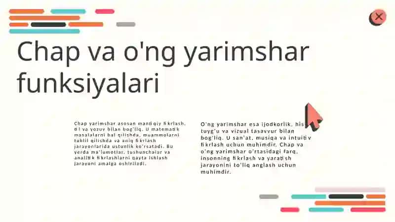 Bosh miya yarimsharlari. Bazal yadrolar 4