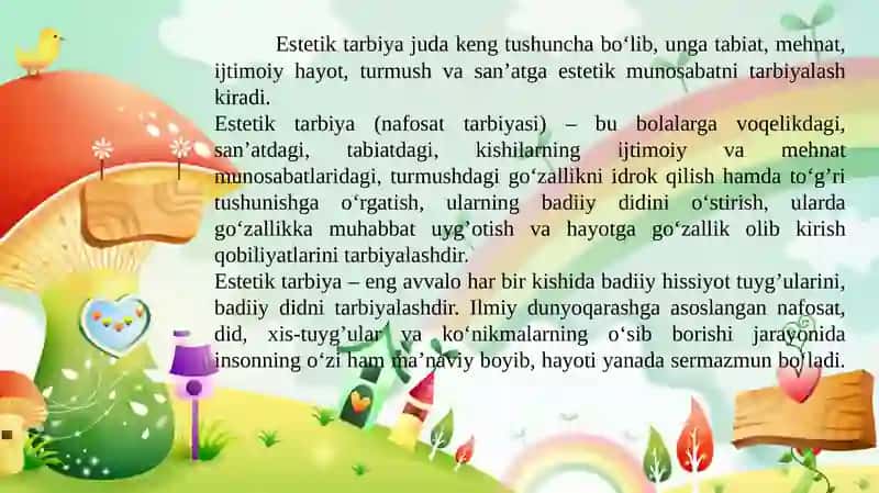 MAKTABGACHA YOSHDAGI BOLALARNING ESTETIK (NAFOSAT) TARBIYASI. 4