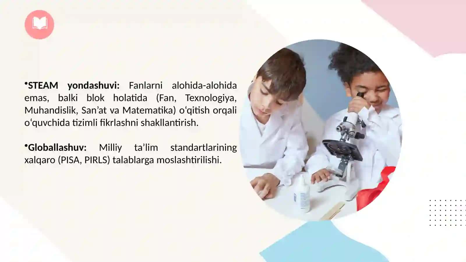 Maktab ta'limida tendensiyalar va zamonaviy o'zgarishlar fanining mavzusida 4