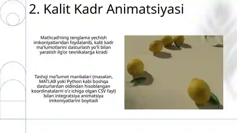 Mathcadda animatsiyaning kengaytirilgan usullari 4