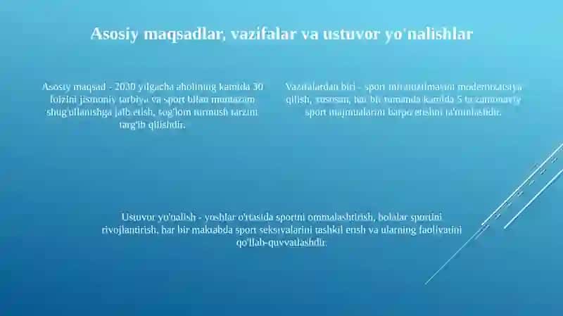 O'zbekiston Respublikasi jismoniy madaniyat sport bo'yicha qabul qilingan hujatlarning ahamiyati 4