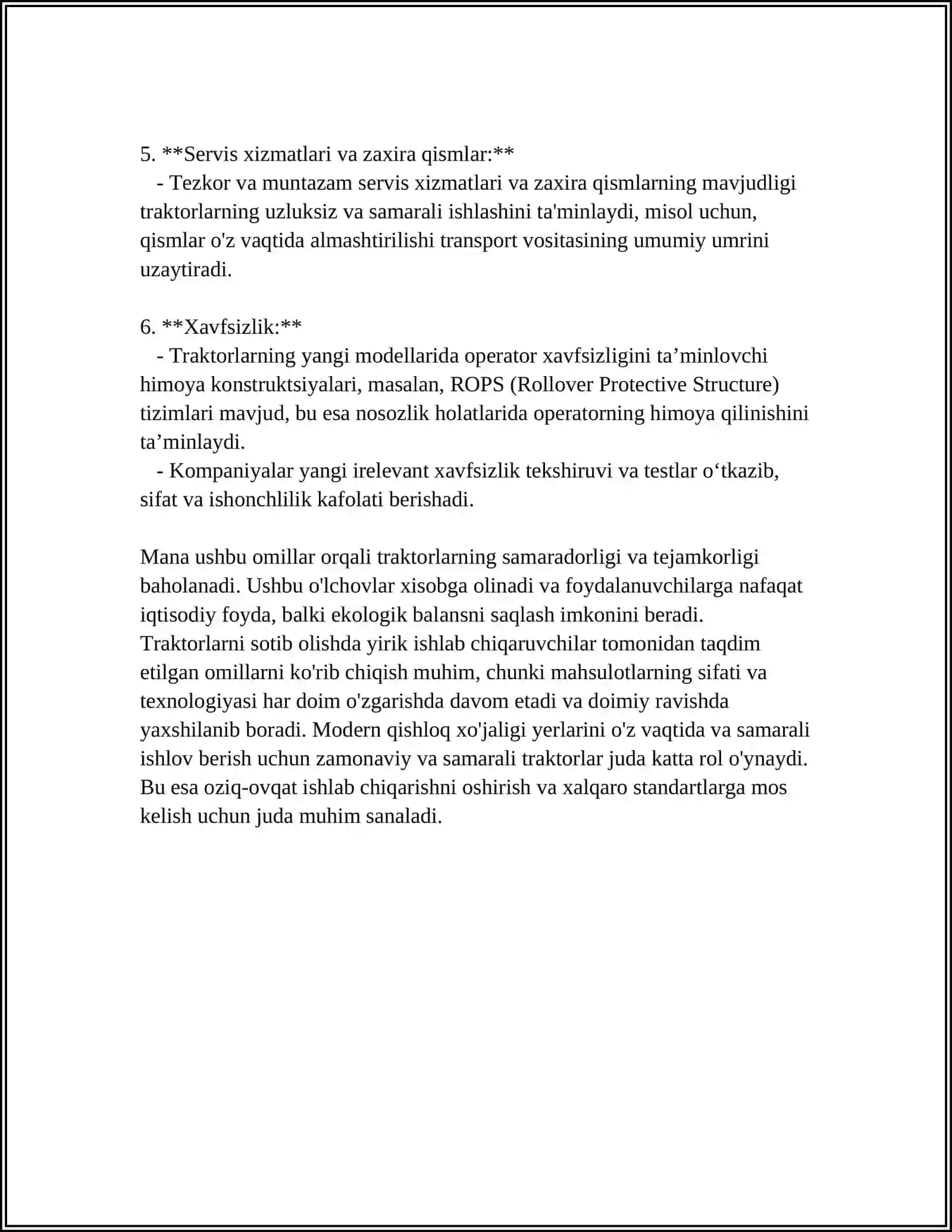 XORIJIY FERMA QISHLOQ XOʻJALIGI TEXNIKALARINING AFZALLIGI VA KAMCHILLIGI 4