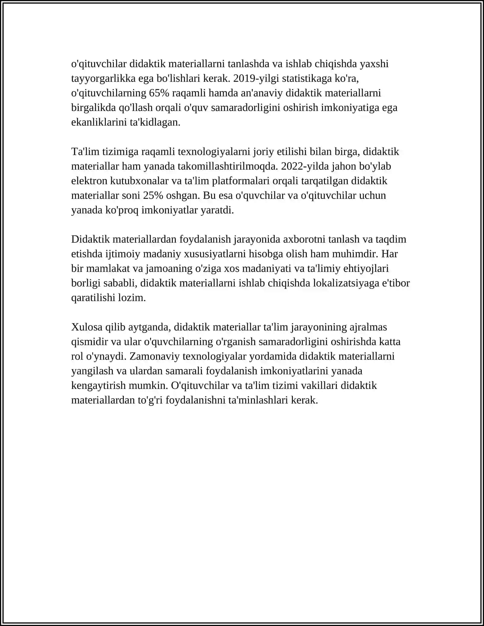 1-SINF MATEMATIKA DARSLARIDA DIDAKTIK VOSITALAR VA KO'RGAZMALI QUROLLARDAN FOYDALANISH METODIKASI 4