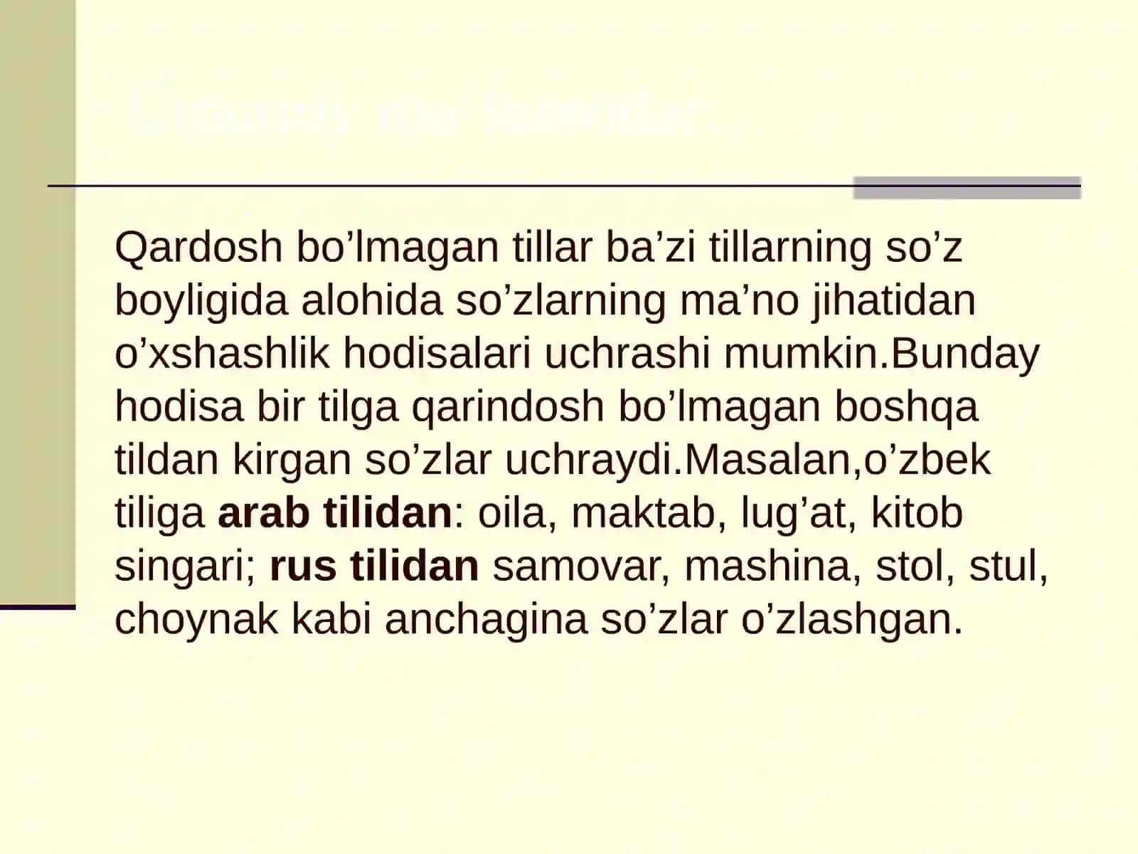 Dunyo tillarining nazariy asoslari 4