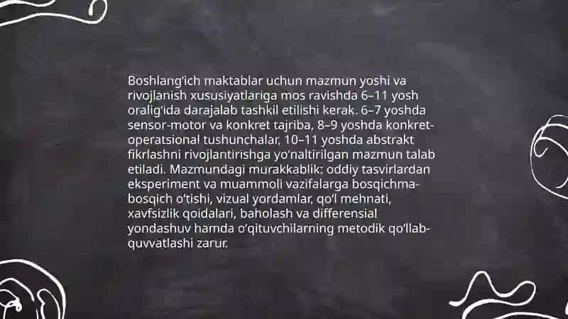 Boshlangʻich maktablarda tabiiy fanlarning mazmuni oʻquv dasturining tahlili 4