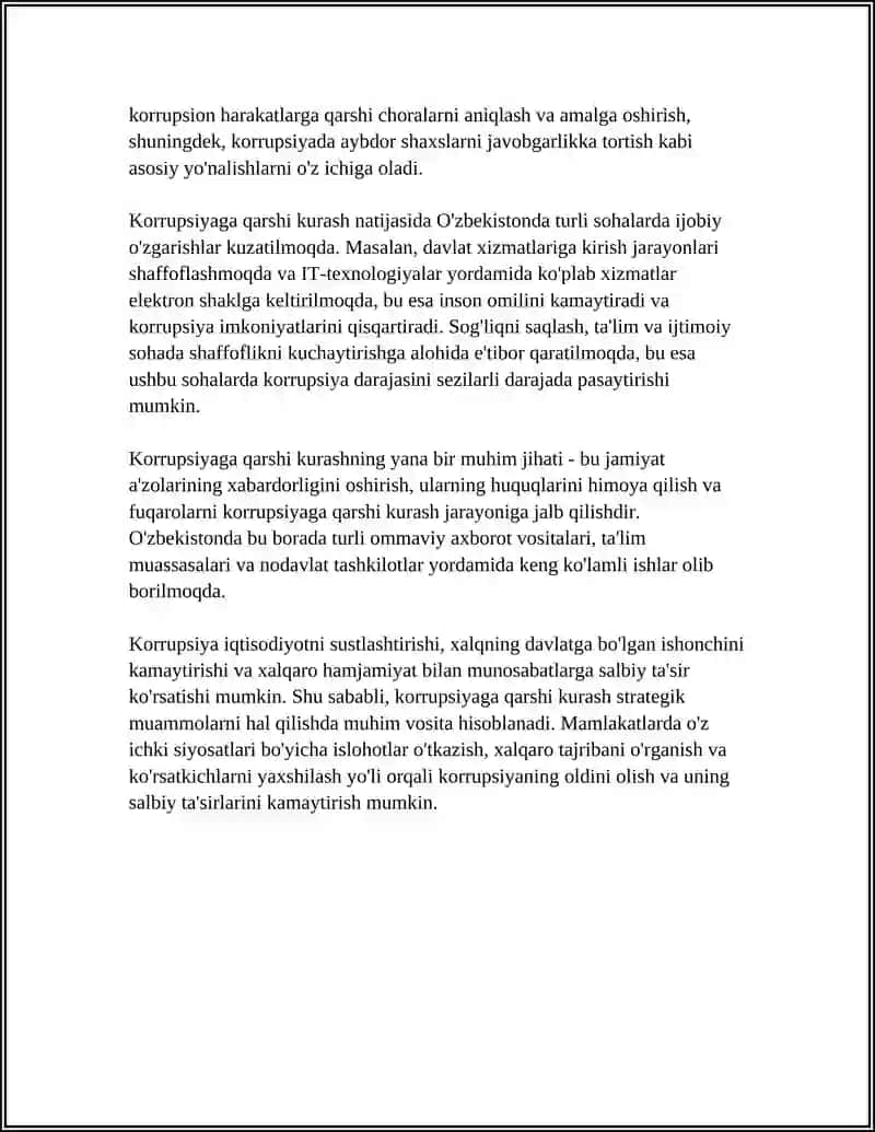 KORRUPSIYAGA QARSHI KURASH SIYOSATINING RIVOJLANISH TENDENSIYASI VA XORIJIY TAJRIBA 4