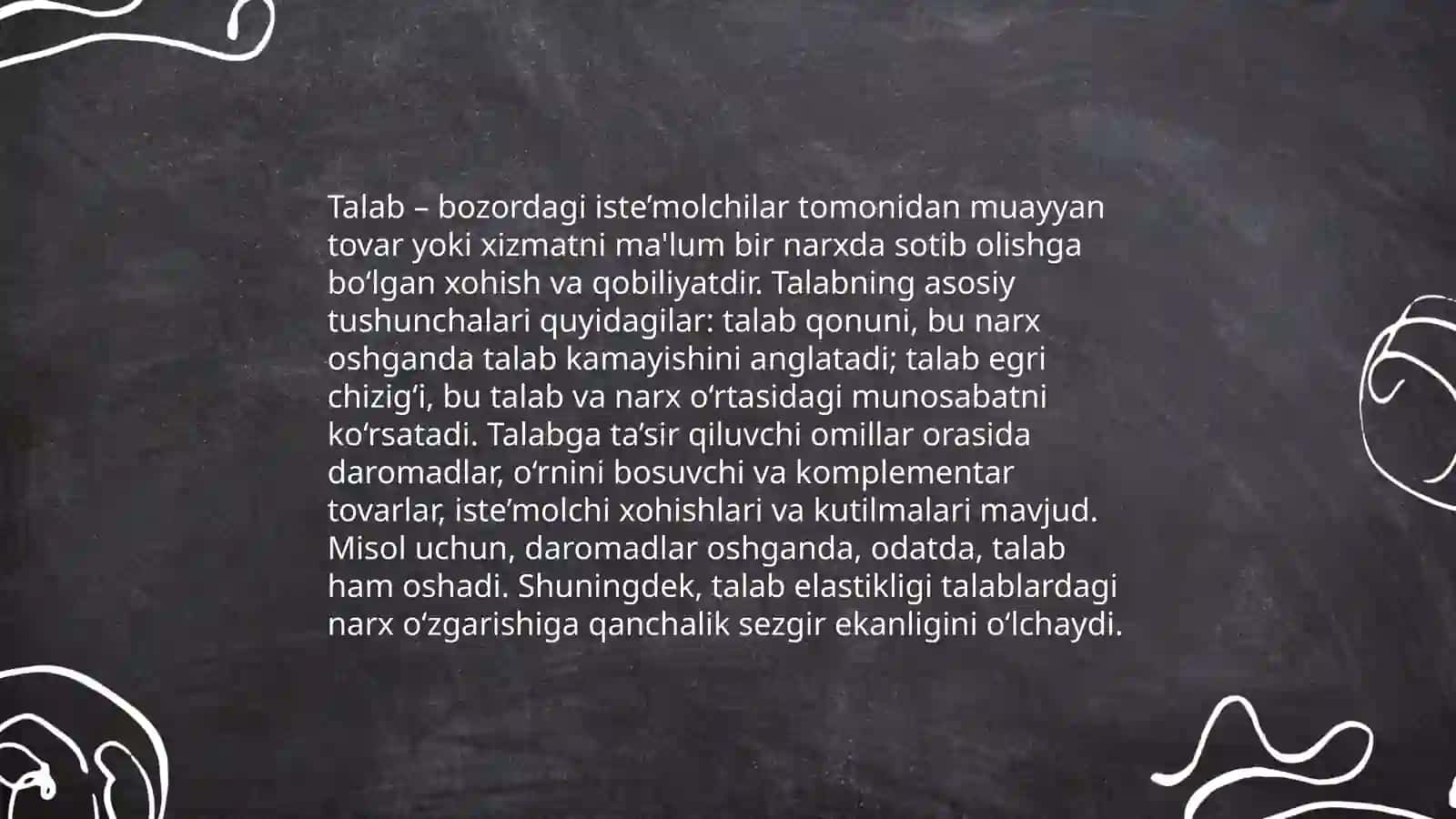 Bozor muozanati, talab va taklif 4