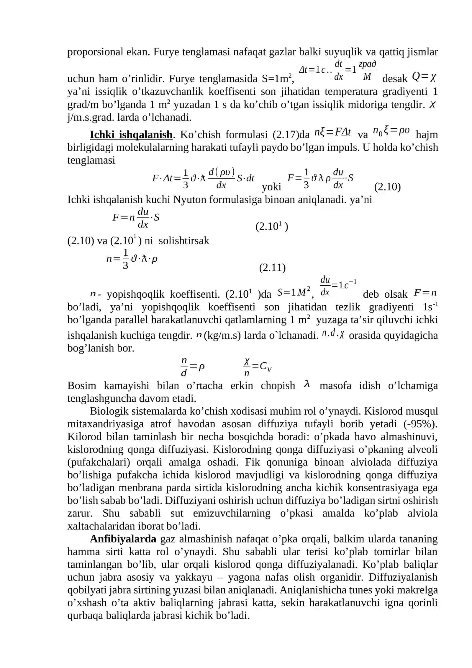 BIOLOGIK SISTEMALARDA KO’CHISH HODISALARI 4