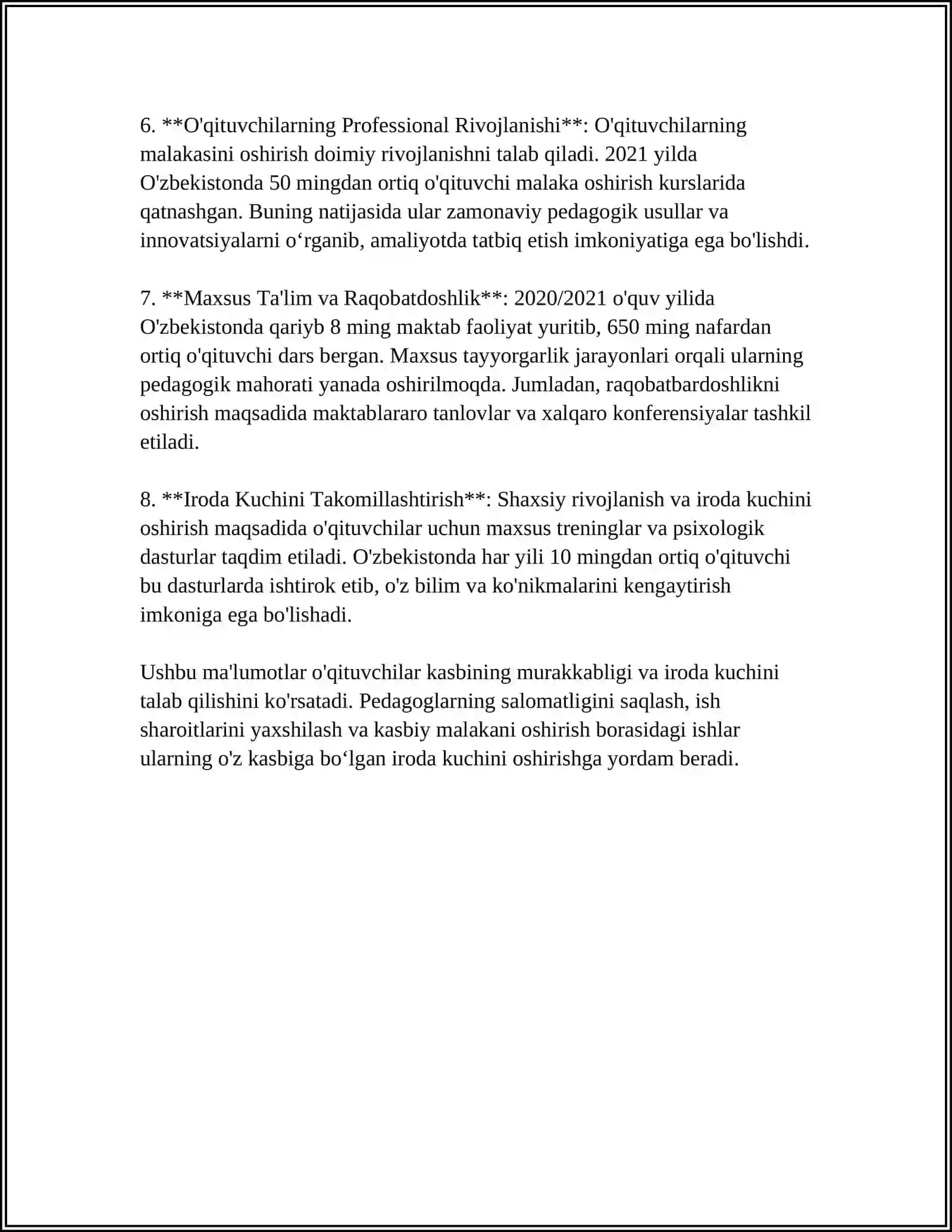 OʻQITUVCHINING IRODASI SABR TOQAT MAQSADGA INTILISH VA BOSHQA BOSHQA TA’SIR OʻTKAZISH QOBILYATLARI 4