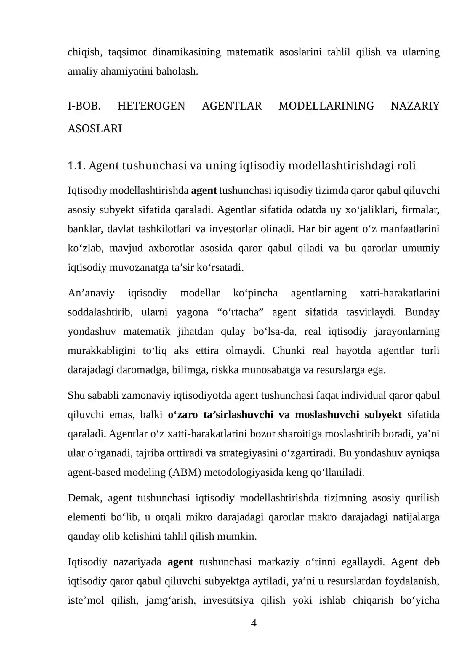 HETEROGEN AGENTLAR MODELLARI (HAM) VA TAQSIMOT DINAMIKASI 4