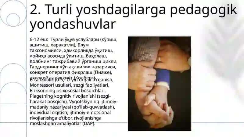 Qobiliyatlar. Yosh va pedagogik psixologiya fanining vazifalari va rivojlanish bosqichlari 4