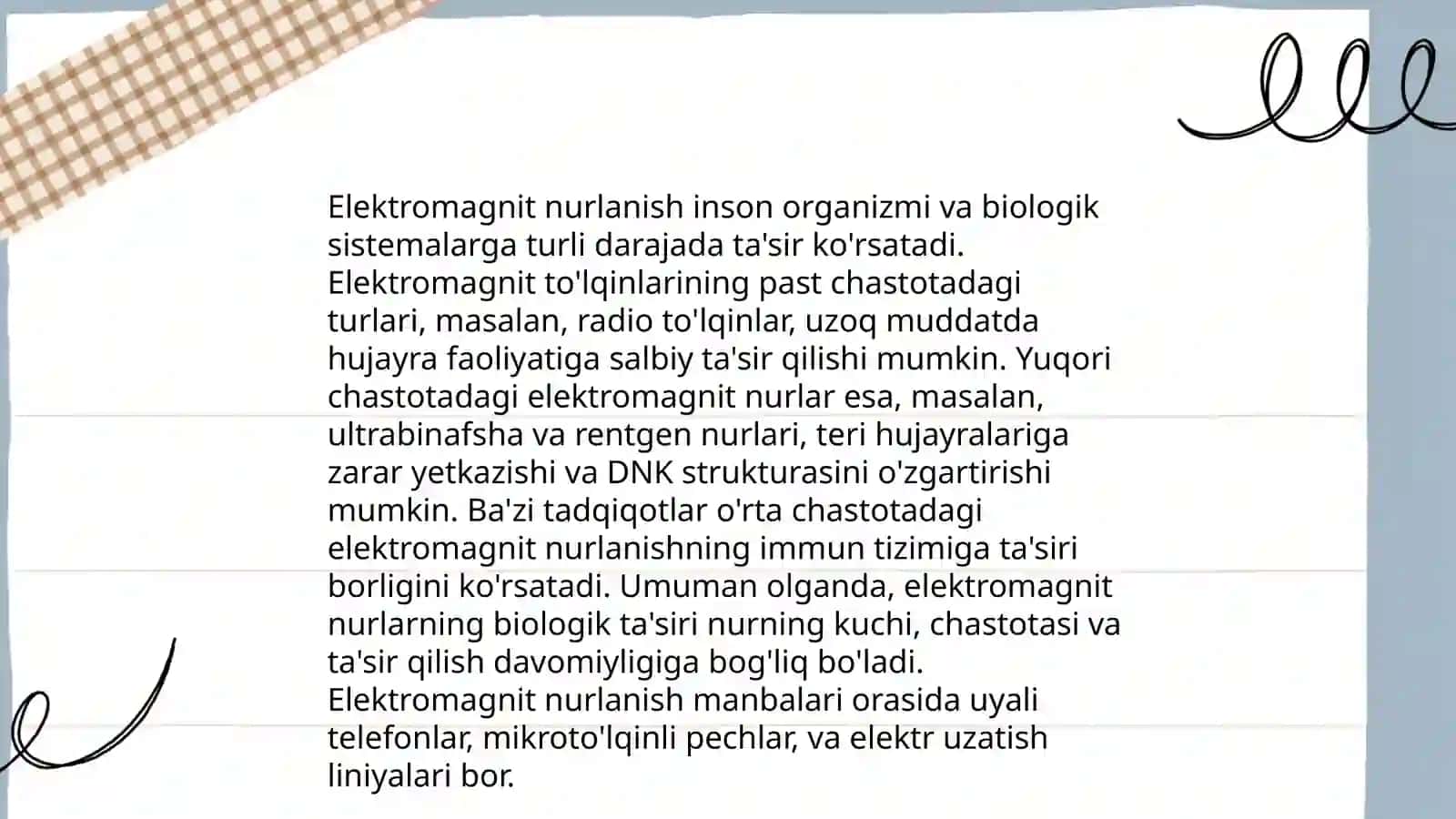 Elektromagnit maydonning organizmga ta'siri 4