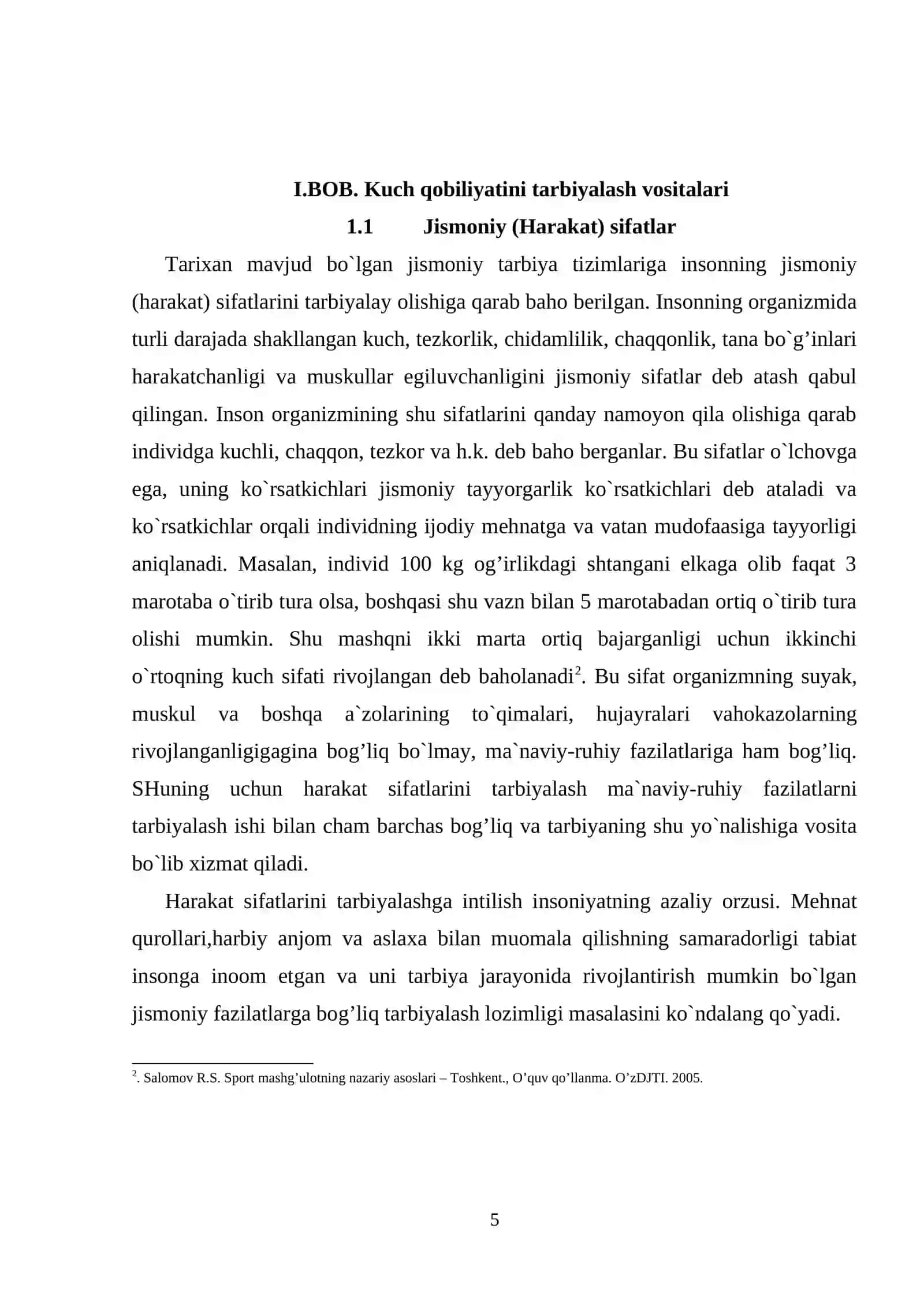 KUCH QOBILIYATLARINI TARBIYLASH METODIKASINI  KURS ISHI 4