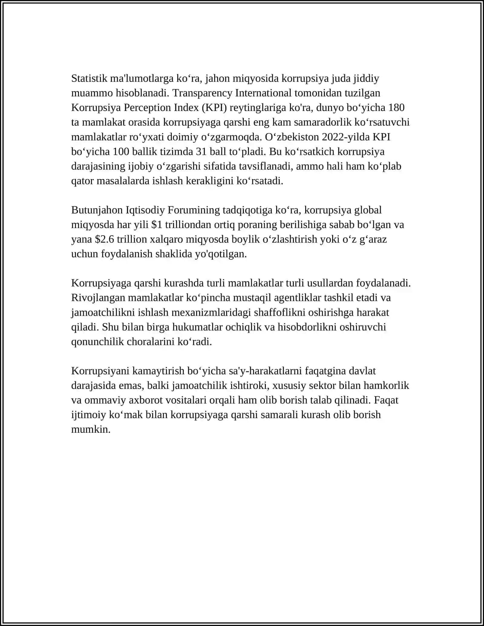 KORRUPSIYANING TURLARI 4