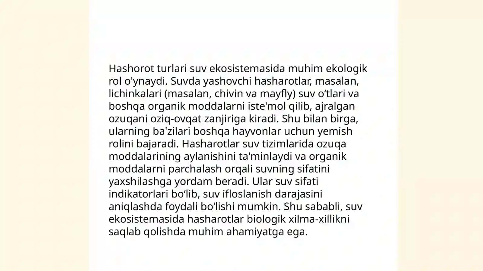 Hashorotlarning suvda hamda tuproq muhitida yashovchi turlari 4