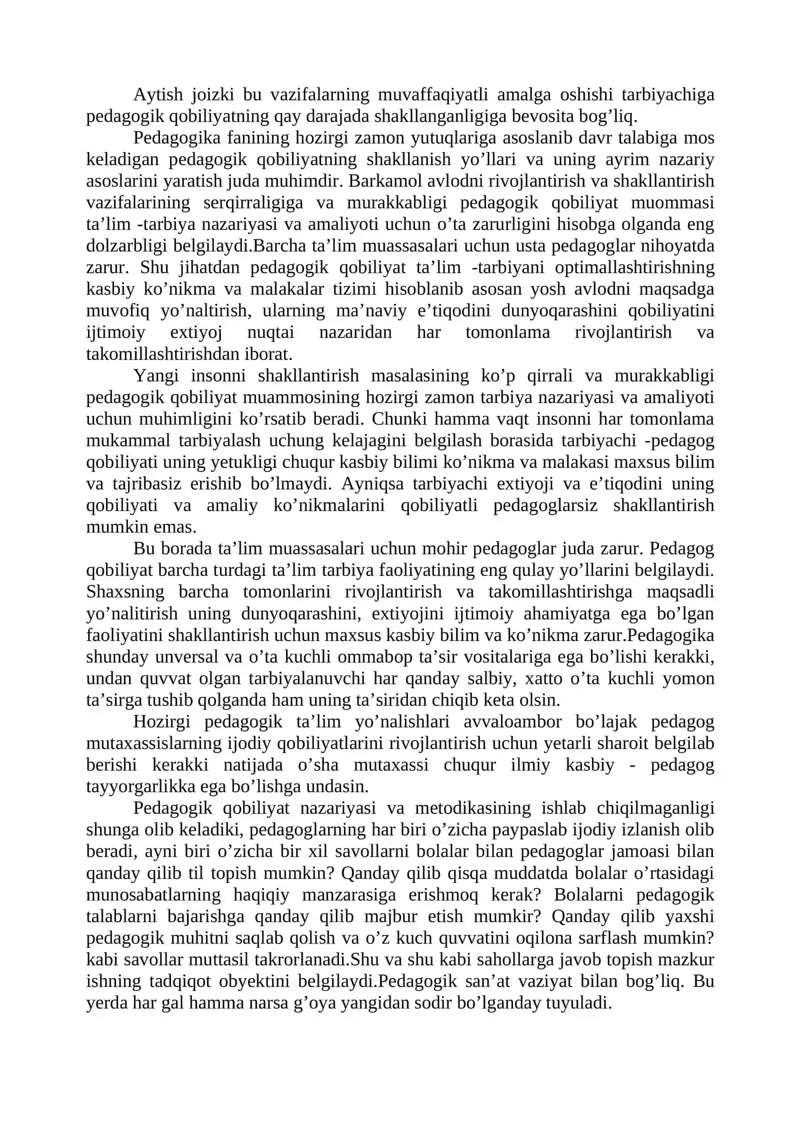 TARBIYACHI QOBILIYATNI SHAKLLANTIRUVCHI PEDAGOGIK ASOSLAR 4