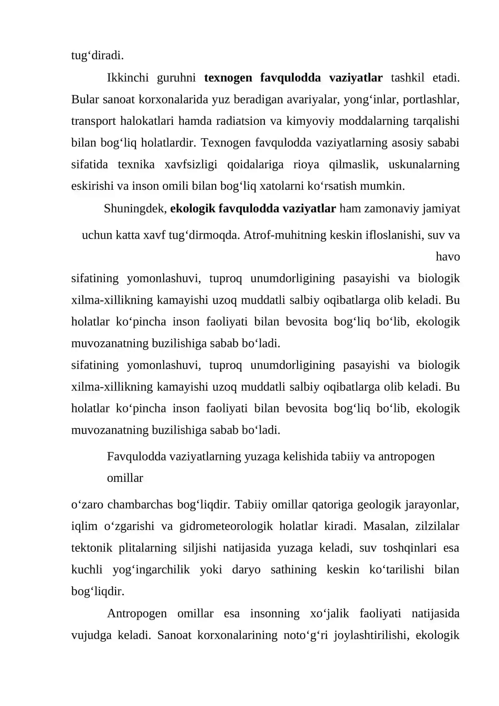 Favqulotda vaziyat falokatli hodisalarning ijtimoiy oqibatlari 4