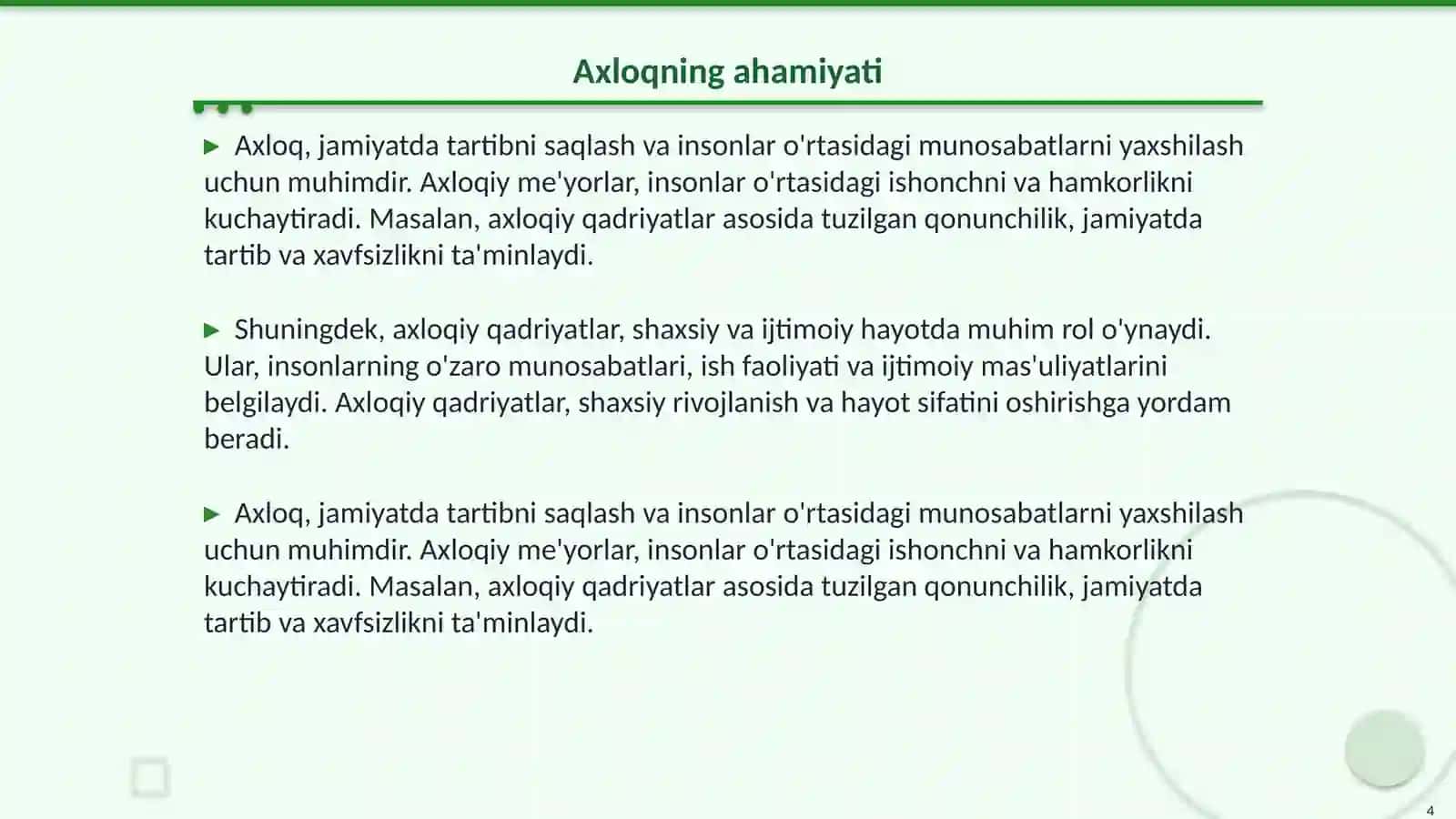 Axloqni umuminsoniy,mintaqaviy va milliy xususiyatlari 4
