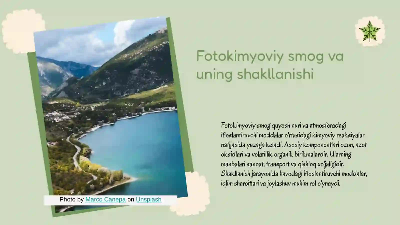 Issiqxona samarasi, kislotali yomgirlar, fotokimyoviy smogning hosil bo'lishi va ekologik tasiri 4
