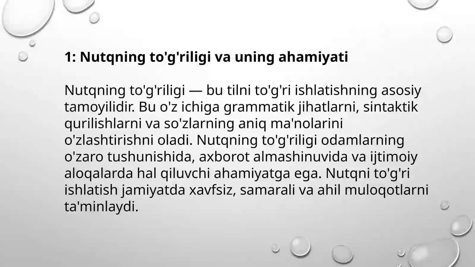 Nutqning to'g'riligi haqida O'zbek olimlarining fikrlari 4