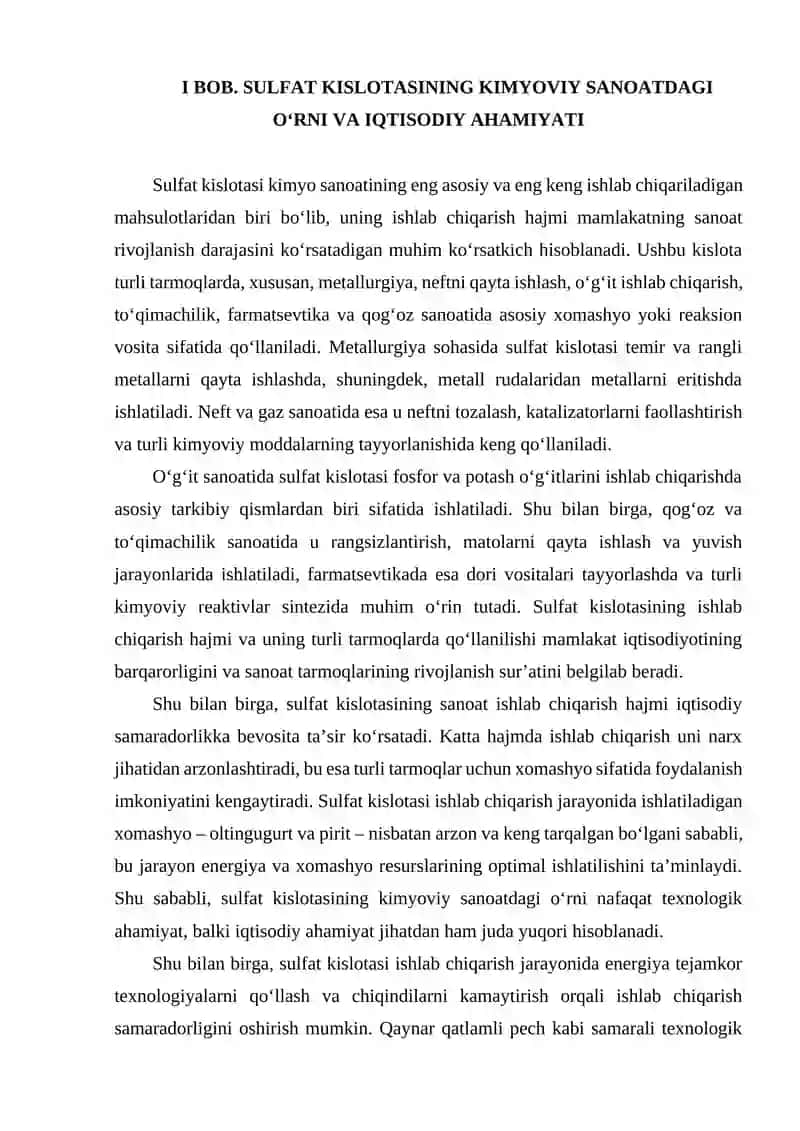 Sulfat kislota ishlab chiqarishdagi qaynar qatlamli pechning to‘liq issiqlik-texnik hisobi 4