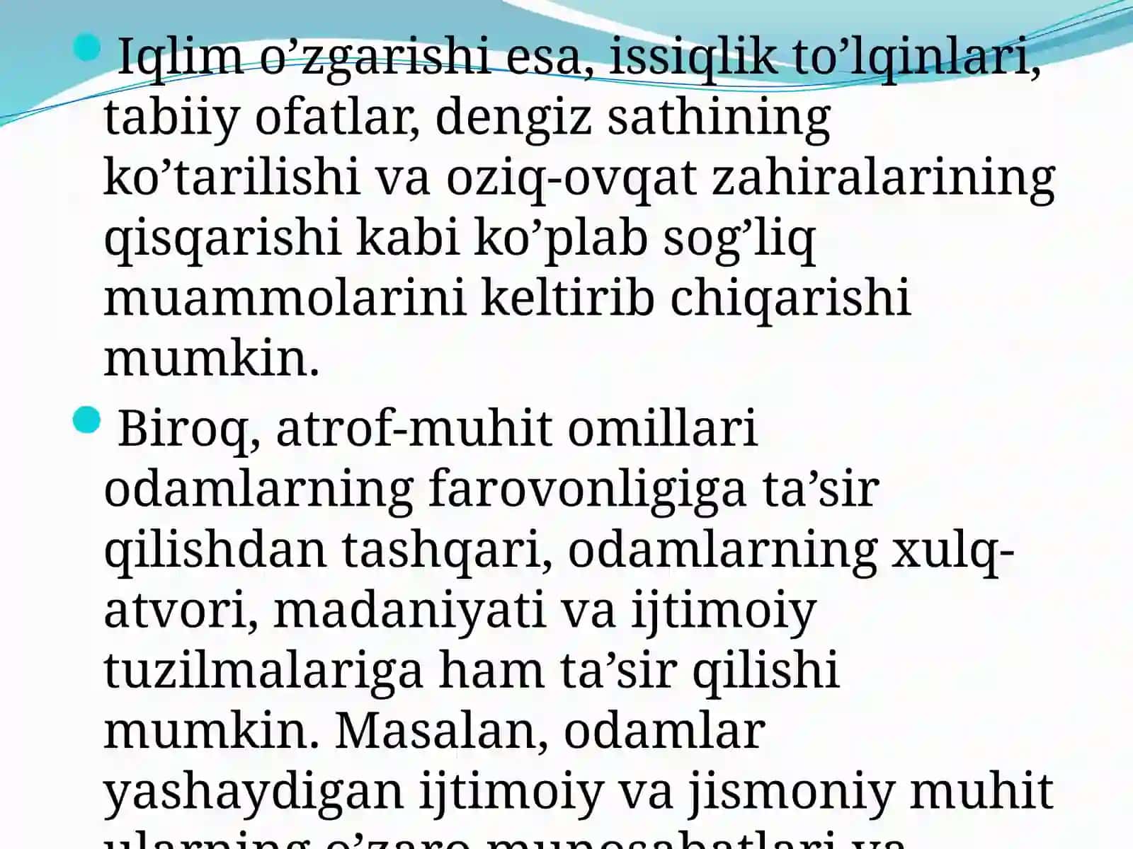 Atrof-muhit omillari va inson sog’lig’i 4