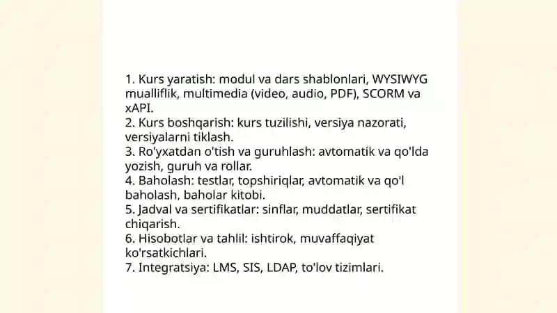 LMS taʼlimni boshqaruv tizimlari 4