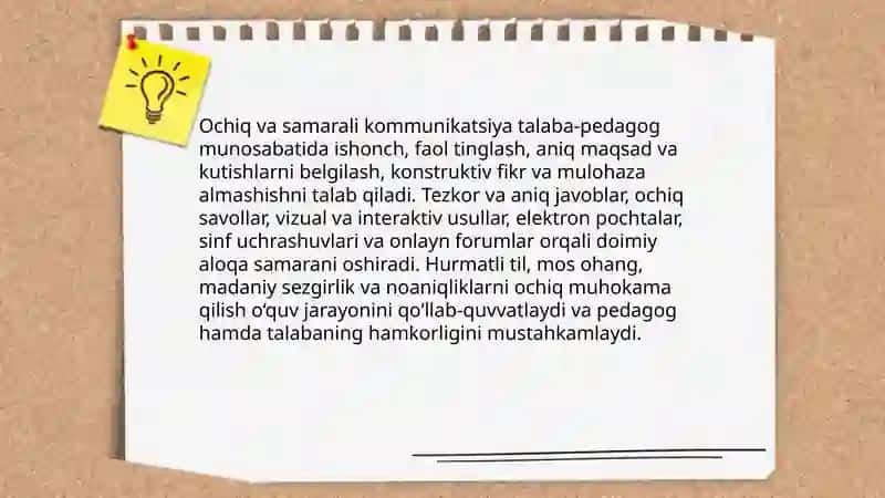 Ta'lim tizimida talabalar va pedagog orasidagi munosabat 4