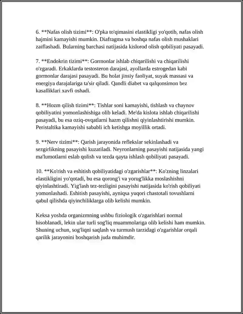KEKSA BEMOR. KEKSA ORGANIZMNING FIZIOLOGIK XUSUSIYATLARLARI 4
