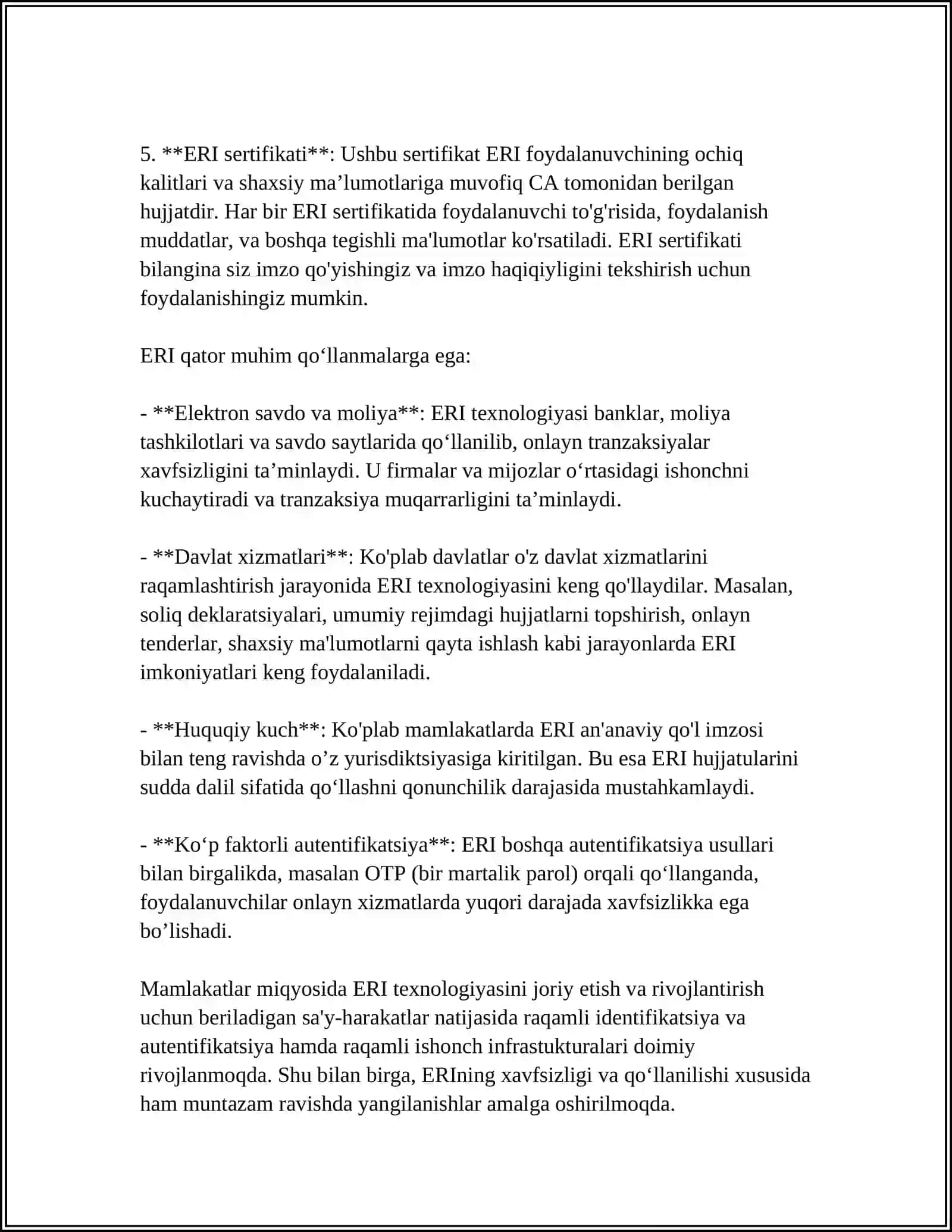 AXBOROT XAVFSIZLIGI FANIDAN ELEKTRON RAQAMLI IMZO 4