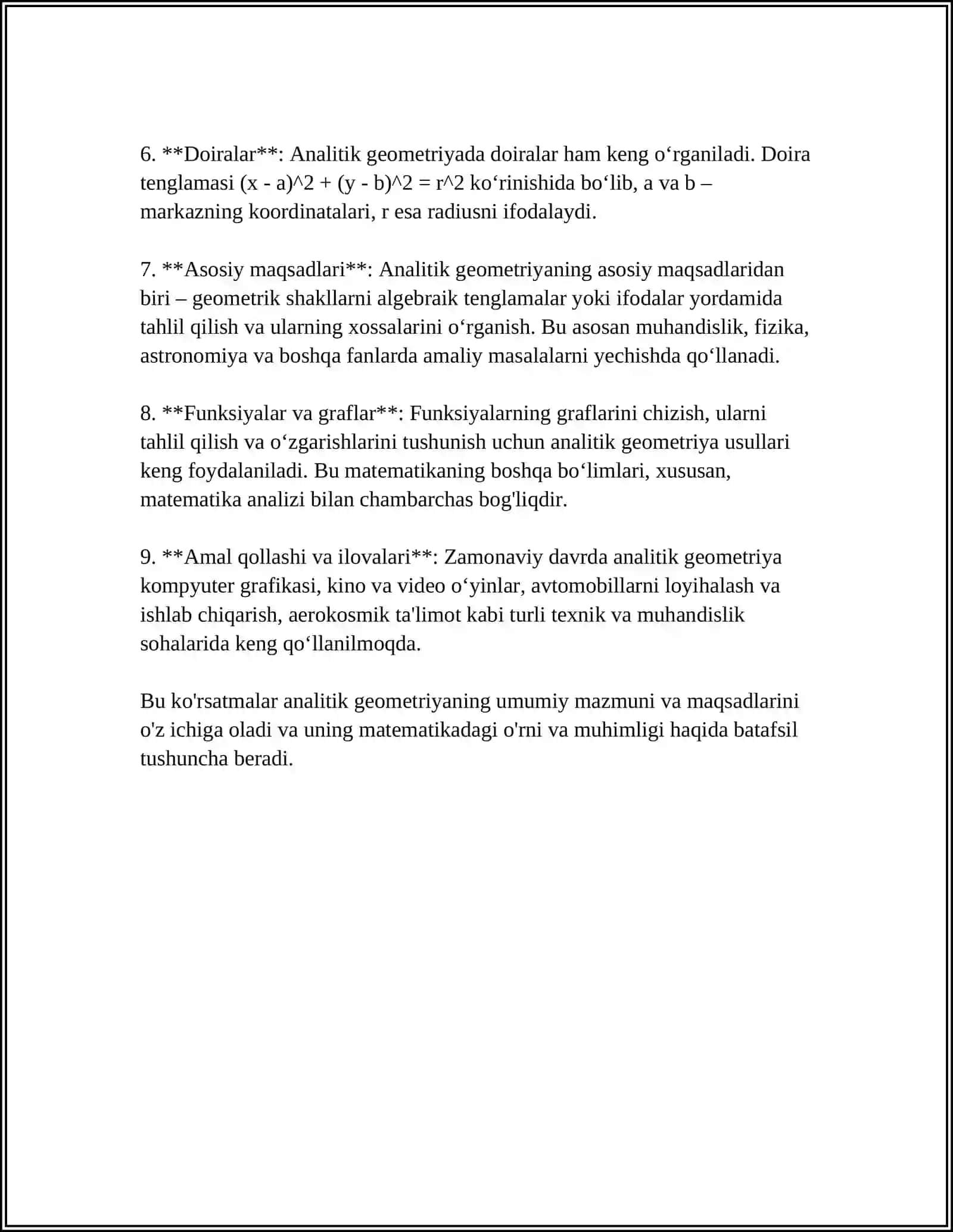 ANALITIK GEOMETRIYANING MAZMUNI VA RIVOJLANISH TARIXI 4
