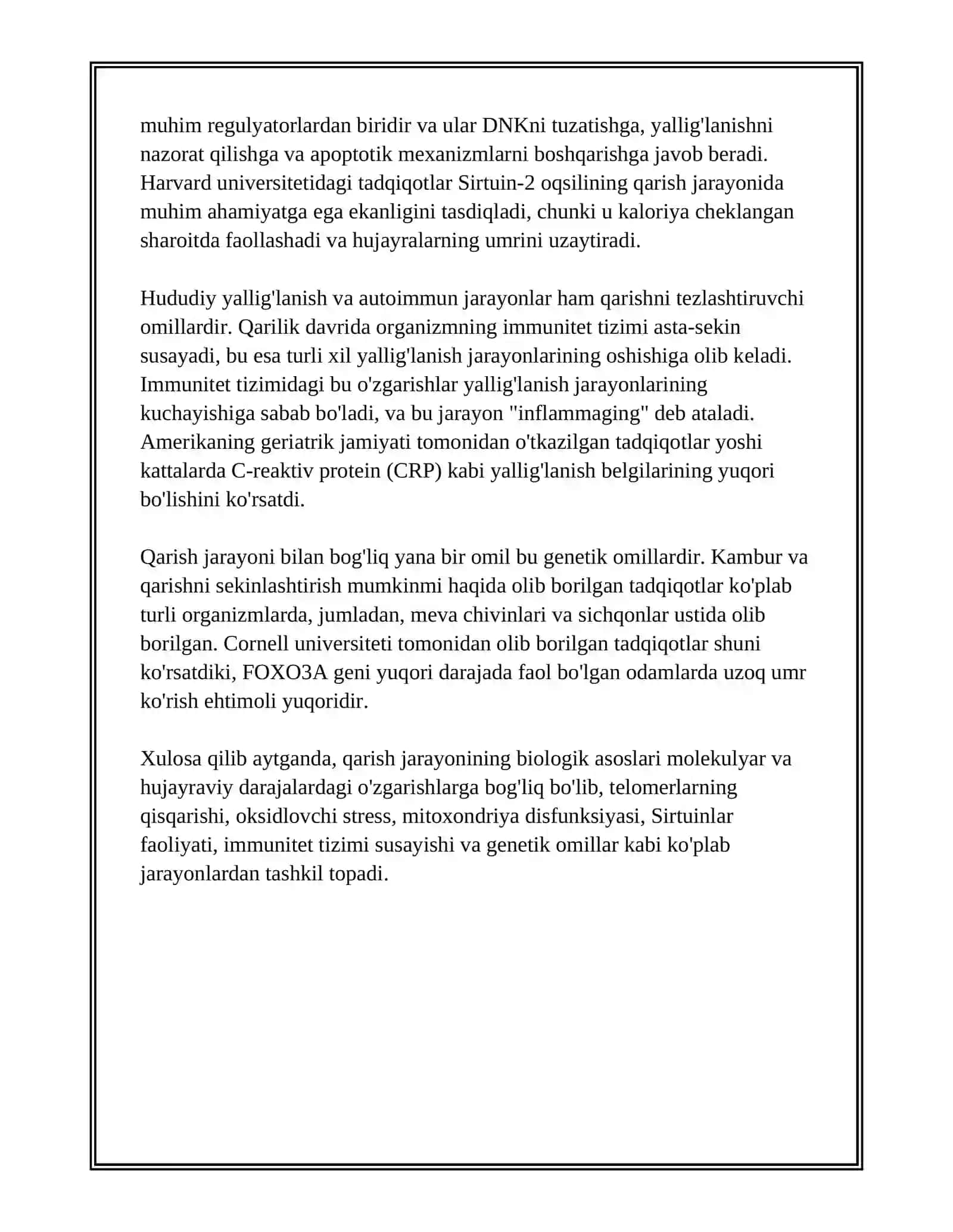 QARISH. QARISH SABABLARINING ILMIY ASOSLARI 4