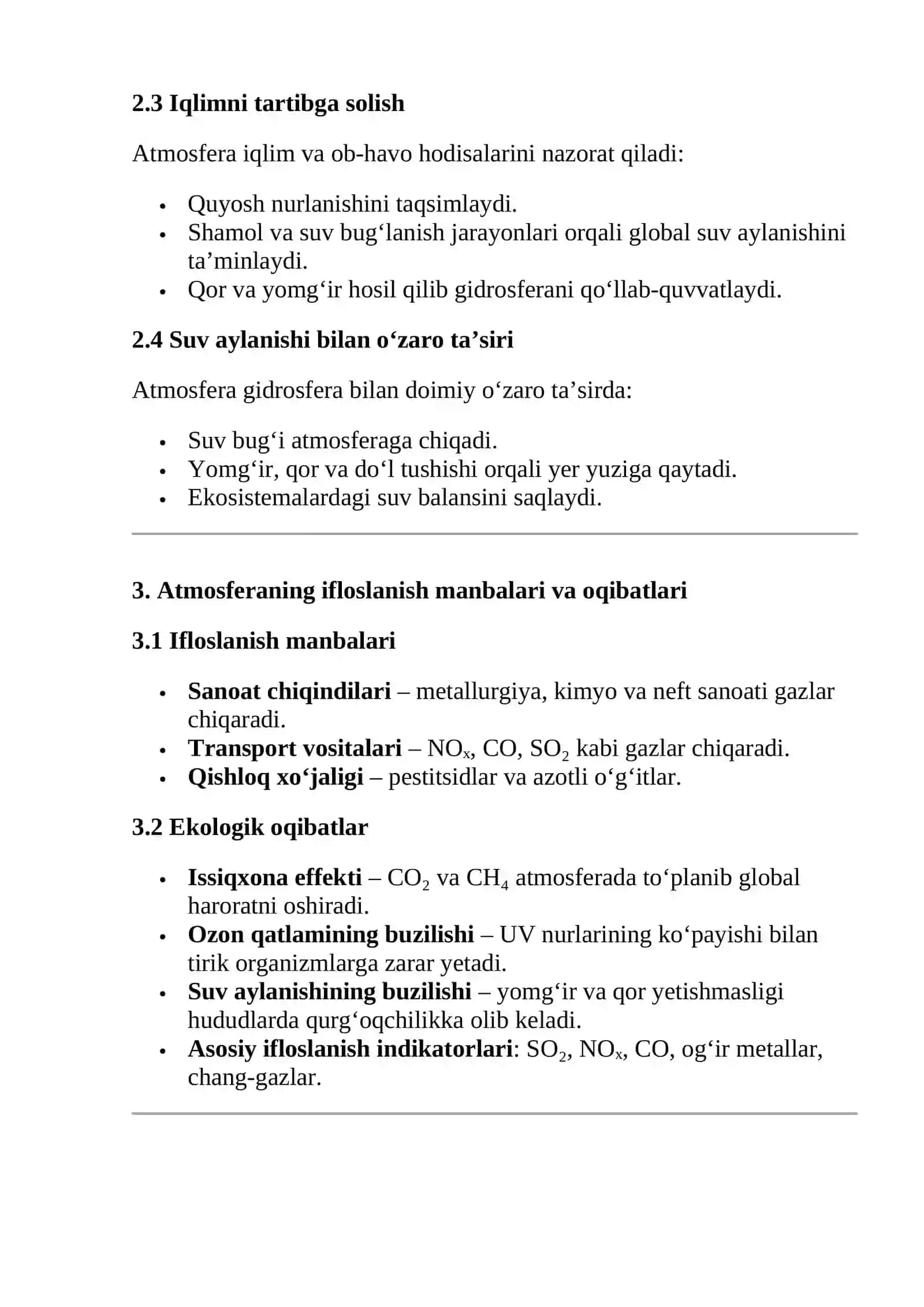 ATMOSFERANING EKOLOGIK FUNKSIYASI 4