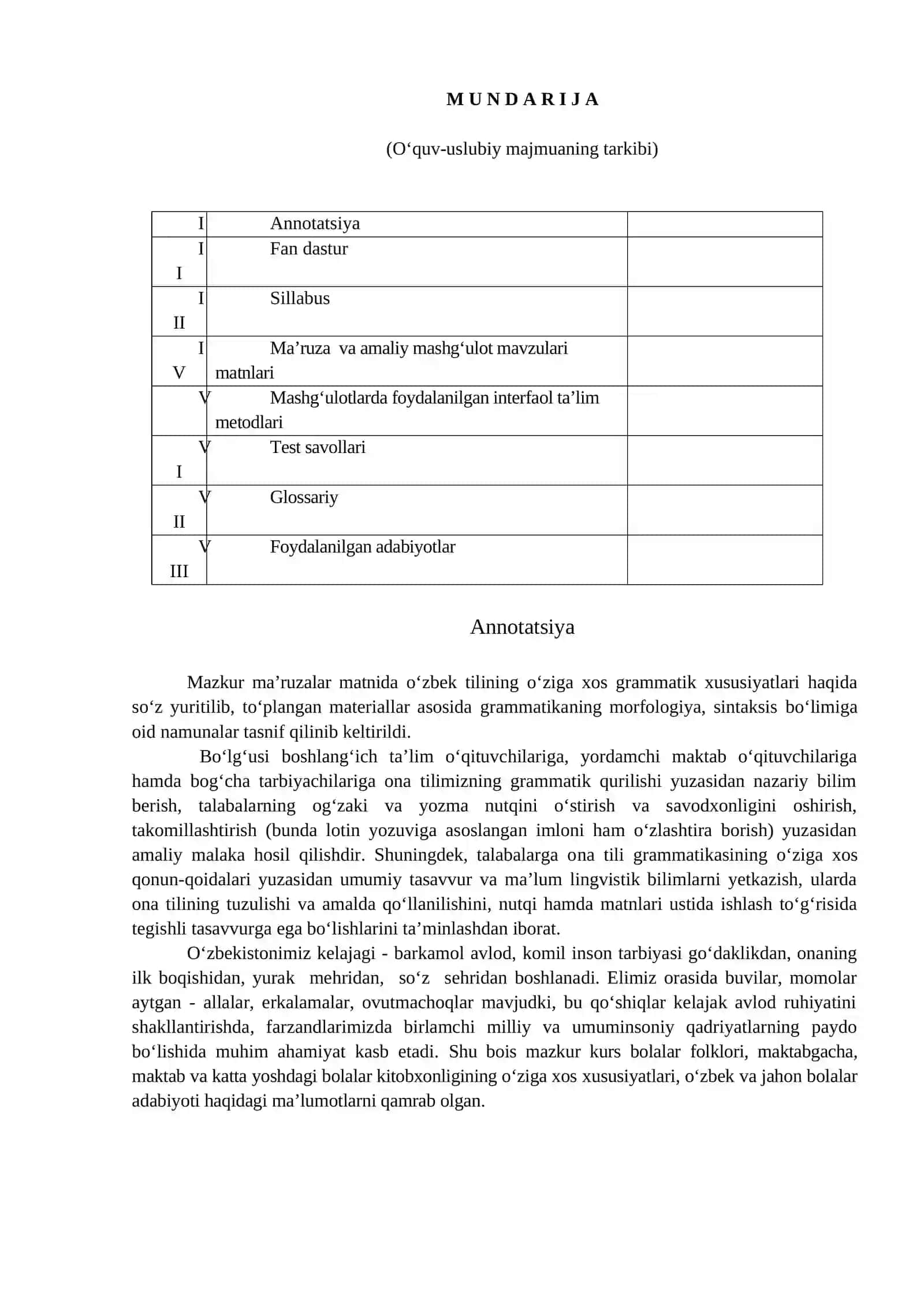 O‘quv-uslubiy majmua Moodle tizimi rejasi asosida 4