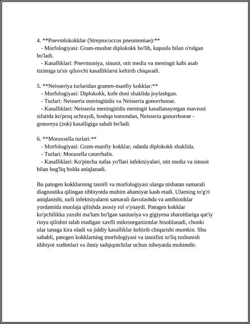 PATOGEN KOKKLAR VA ULARNI KELTIRIB CHIQARADIGAN KASALLIKLARI 4