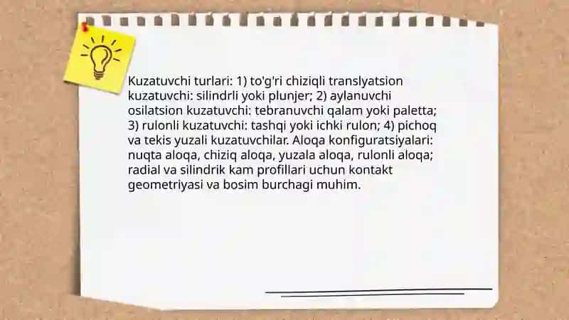 Kulachokli mexanizmni kinematik loyihalash 4