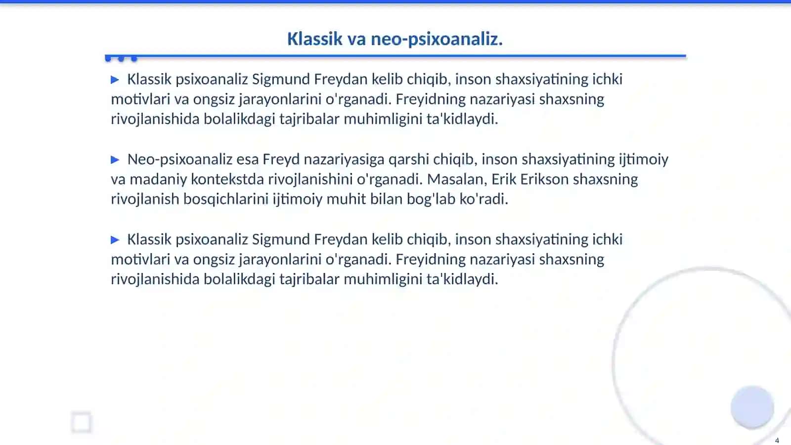 Shaxs psixologiyasiga zamonaviy yondashuvlar: Kognitiv-faktorli nazariyalardan ijtimoiy o‘z-o‘zini anglashgacha 4