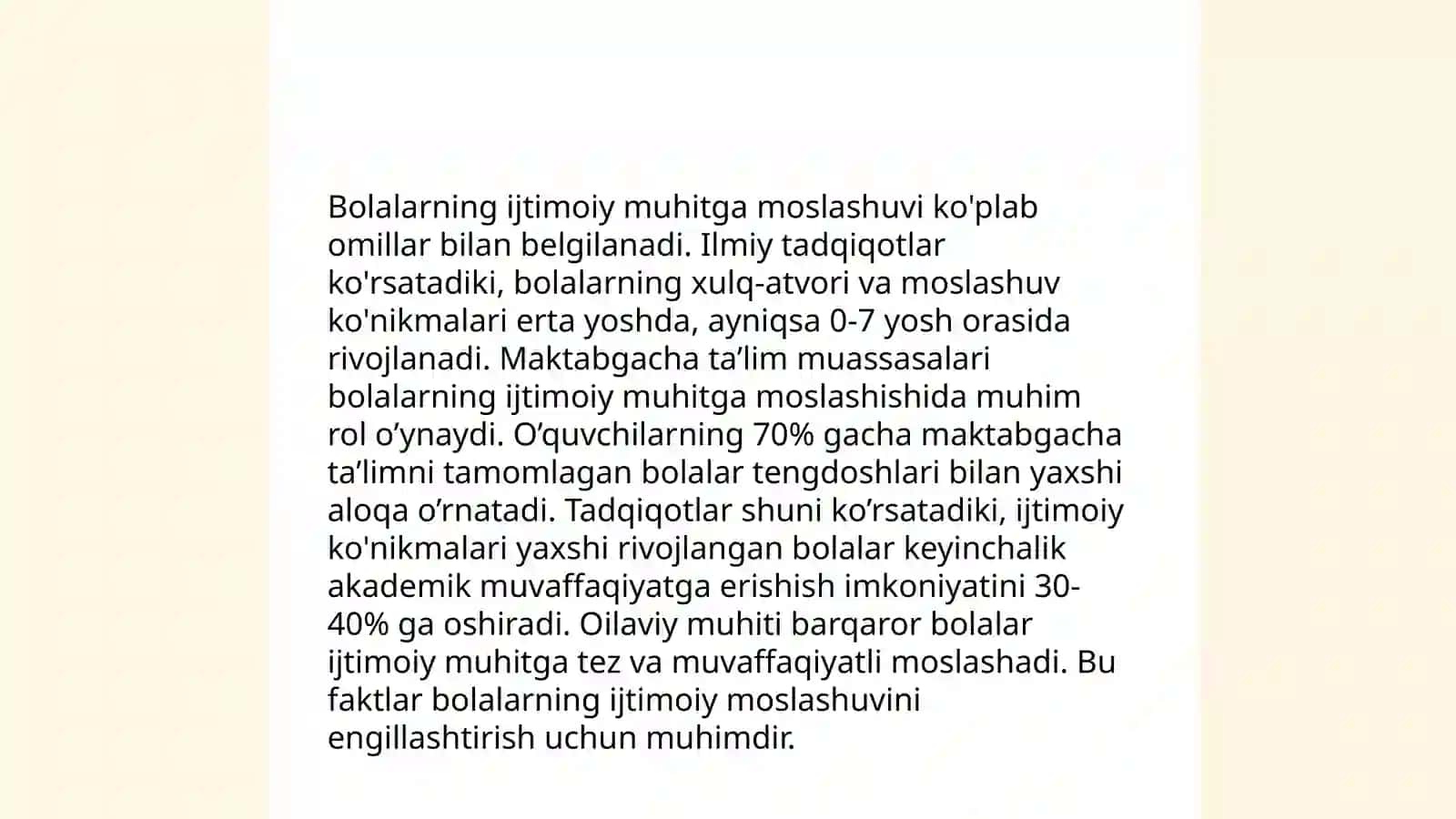 Ijtimoiy pedagogik faoliyatida bolalarning moslashuvi koʻnikmasini shakllantirish 4