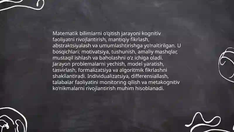 Matematika o'qitish metodikasi 4