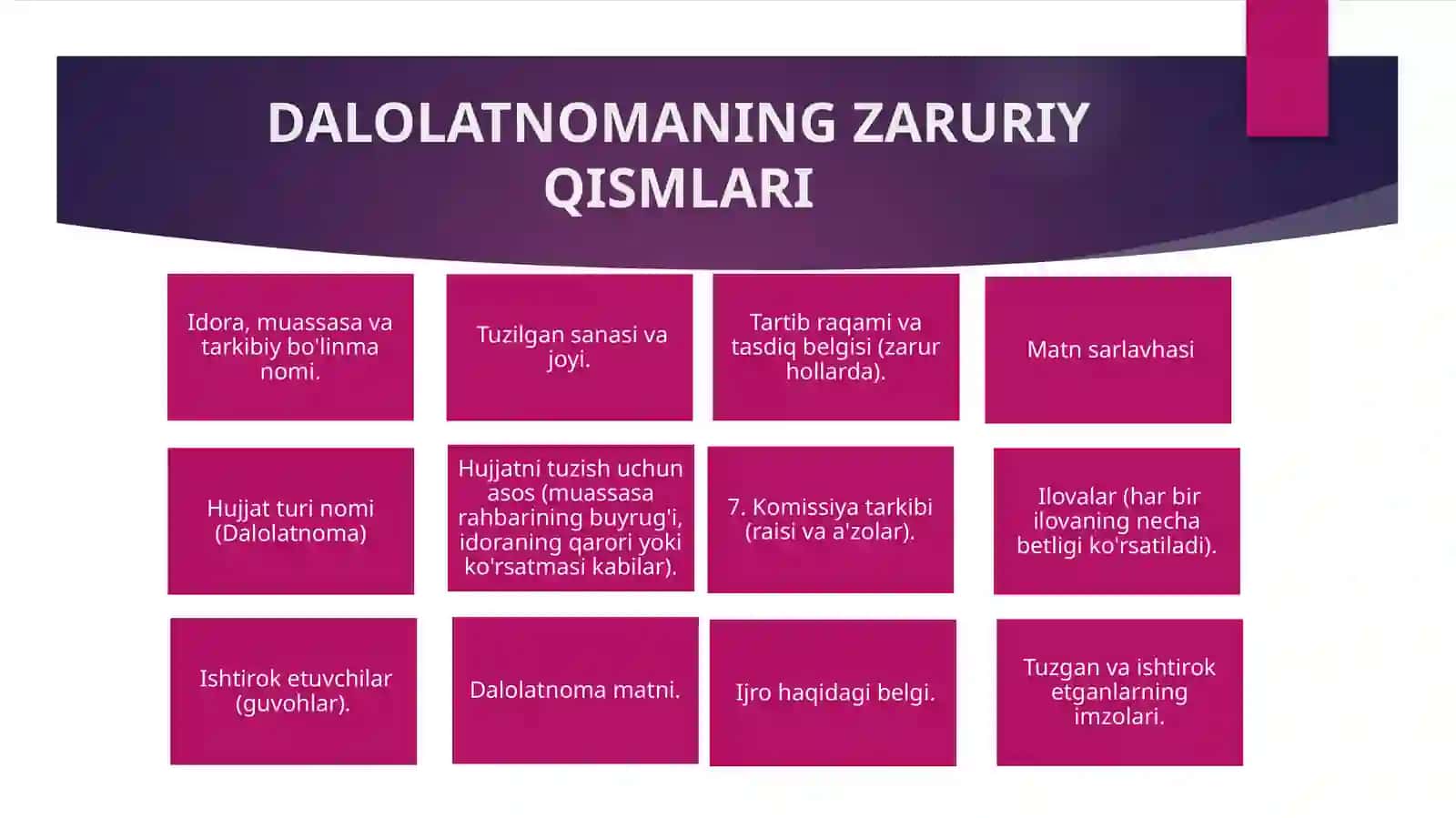 DALOLATNOMANING YOZILISH TARTIBI 4