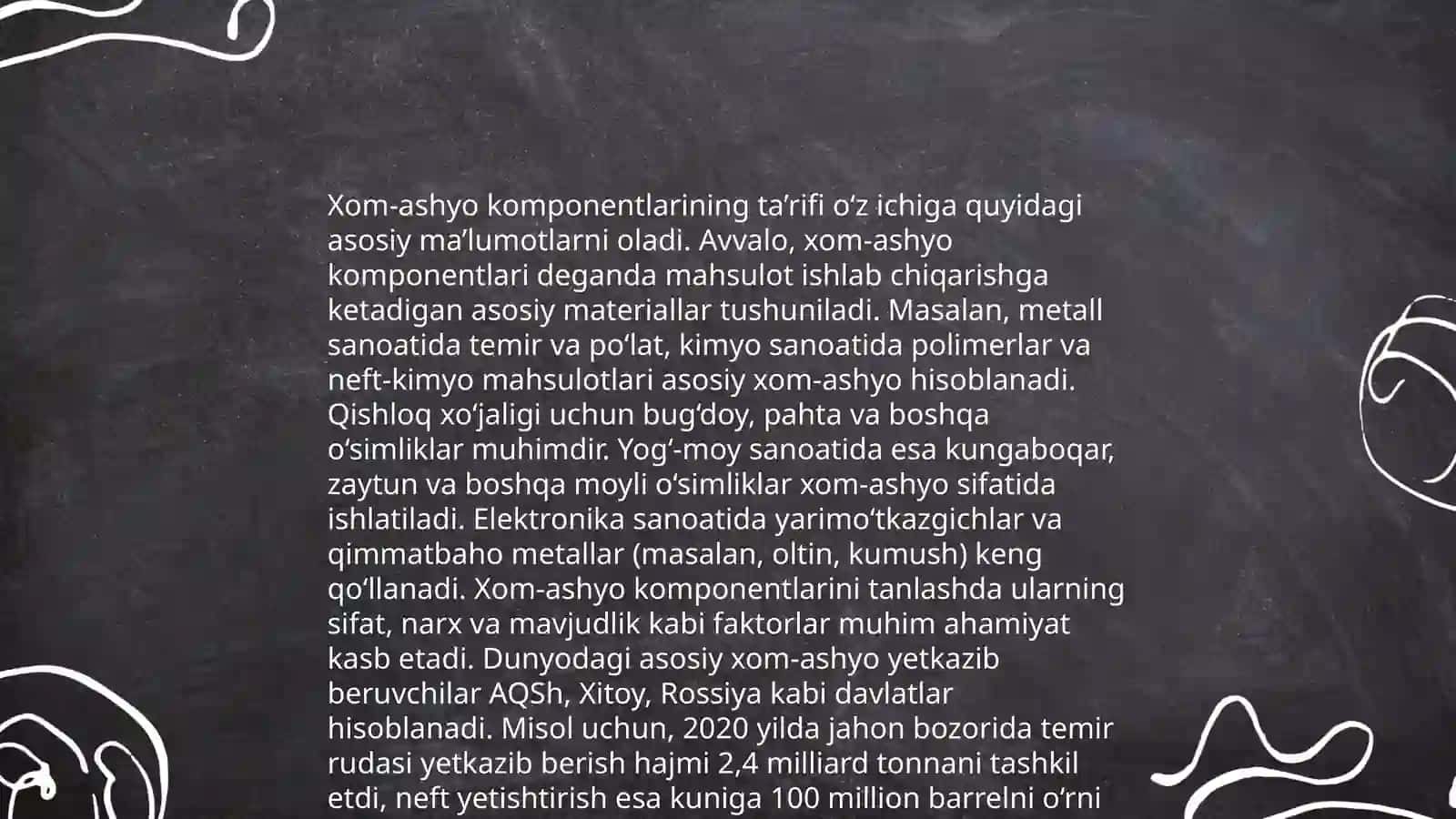 Xom-ashyoning turi va sifatini organaleptik usulda aniqlash 4