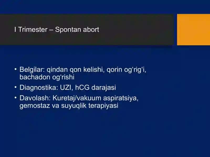 Homiladorlik vaqtida va tug‘ruqdan keyingi akusherlik qon ketishlari 4