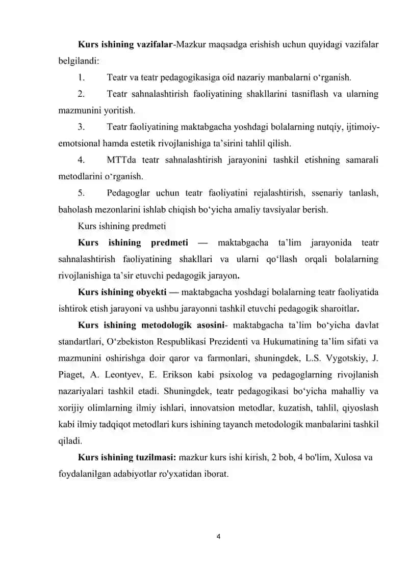 Teatr sahnalashtirish faoliyatning shakllari. Teatrning maktabgacha yoshdagi bolalar hayotidagi ahamiyati 4