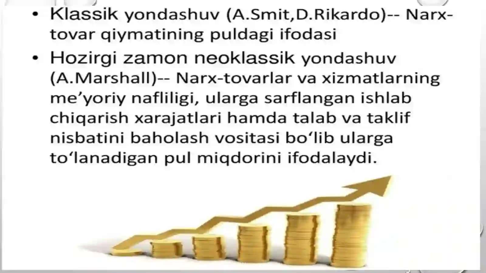 Narxning mohiyati va shakllanish xususiyati 4