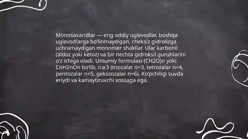 Uglevodlar Monosaxaridlar Sinflanishi 4