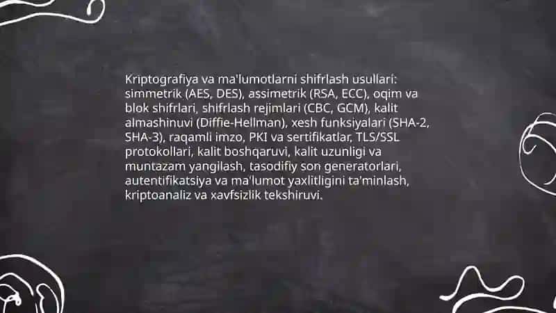 Axborot texnalogiyalarning havfszligni taminlash 4