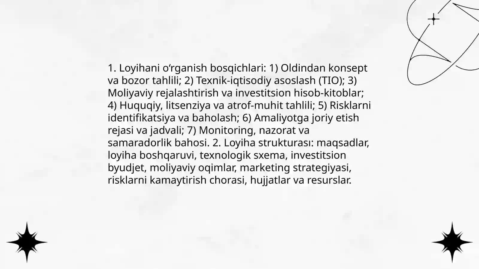Investitsion loyihalarni iqtisodiy asoslash va ularning samaradorligini baholash 4