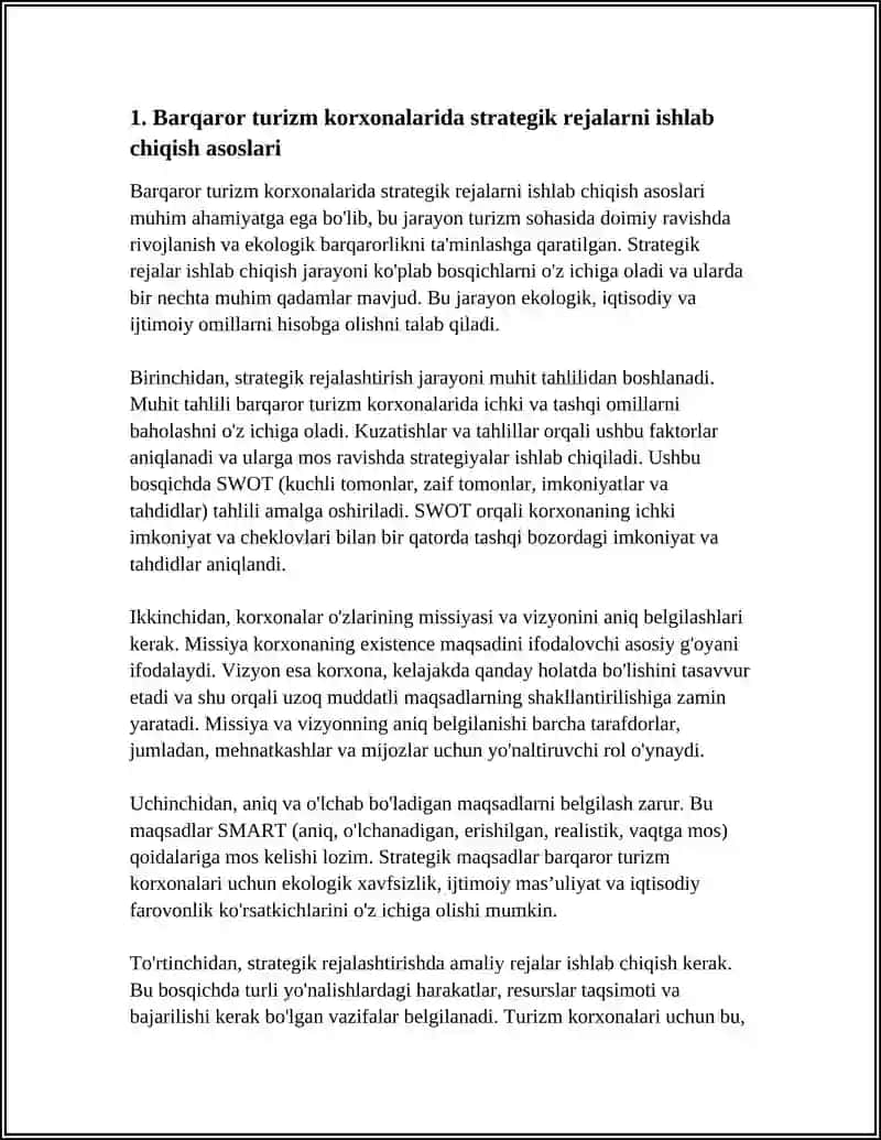BARQAROR TURIZM KORXONALARIDA STRATEGIK REJALASHTIRISH VOSITALARI 4